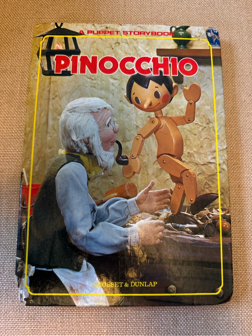 Pinocchio Puppet Storybook - Brown/Beige